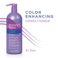 Thumbnail for Clairol Professional Shimmer Lights Purple Conditioner, 31.5 fl. Oz Neutralizes Brass & Yellow Tones For Blonde, Silver, Gray & Highlighted Hair