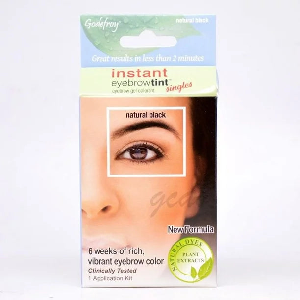 Godefroy Instant Eyebrow Tint 6 Weeks of Rich Vibrant Color - Natural Black