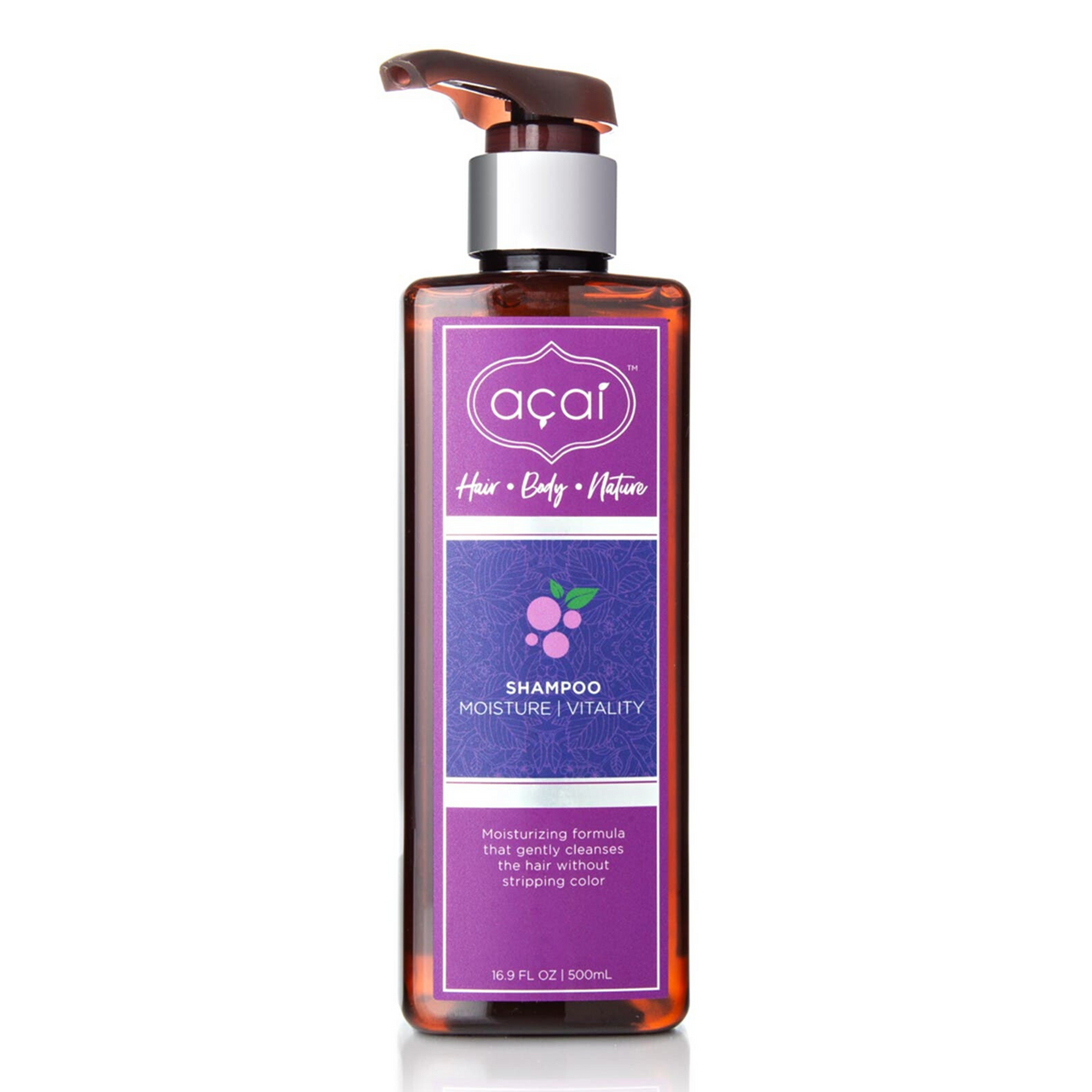 Acai Shampoo Moisturizing Formula Gently Cleanses Hair Without Stripping Color