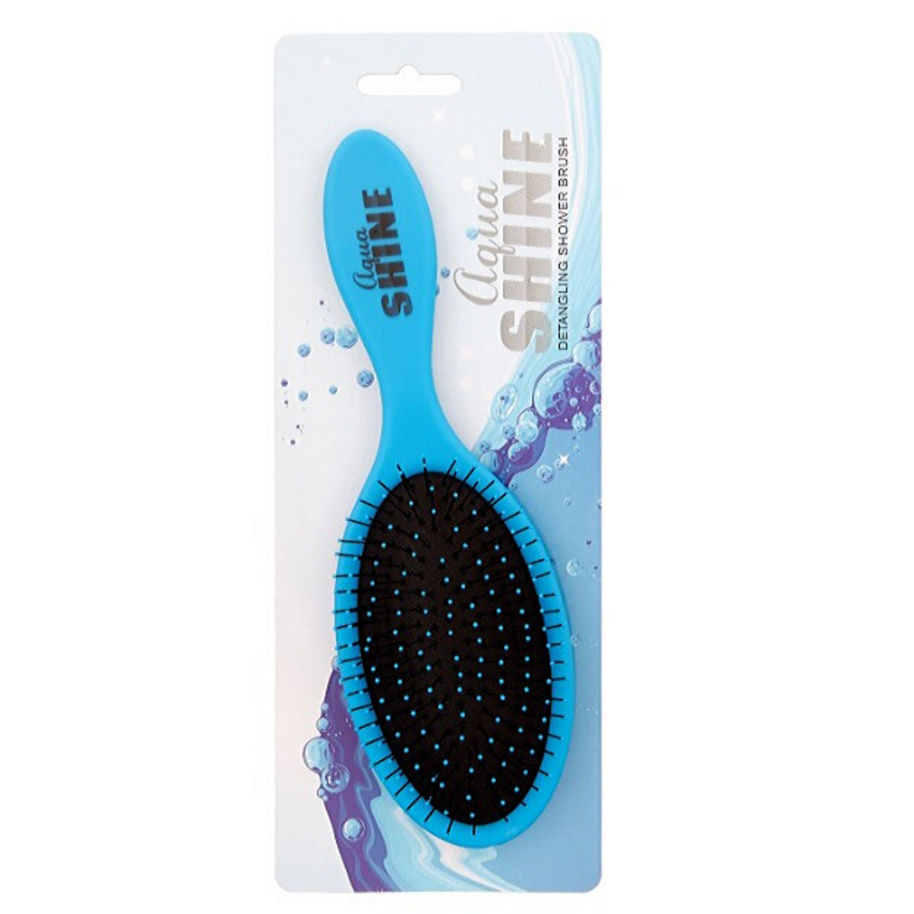 Wet Dry Brush Soft Flexible Bristles Detangles and Smooths with Ease - Blue