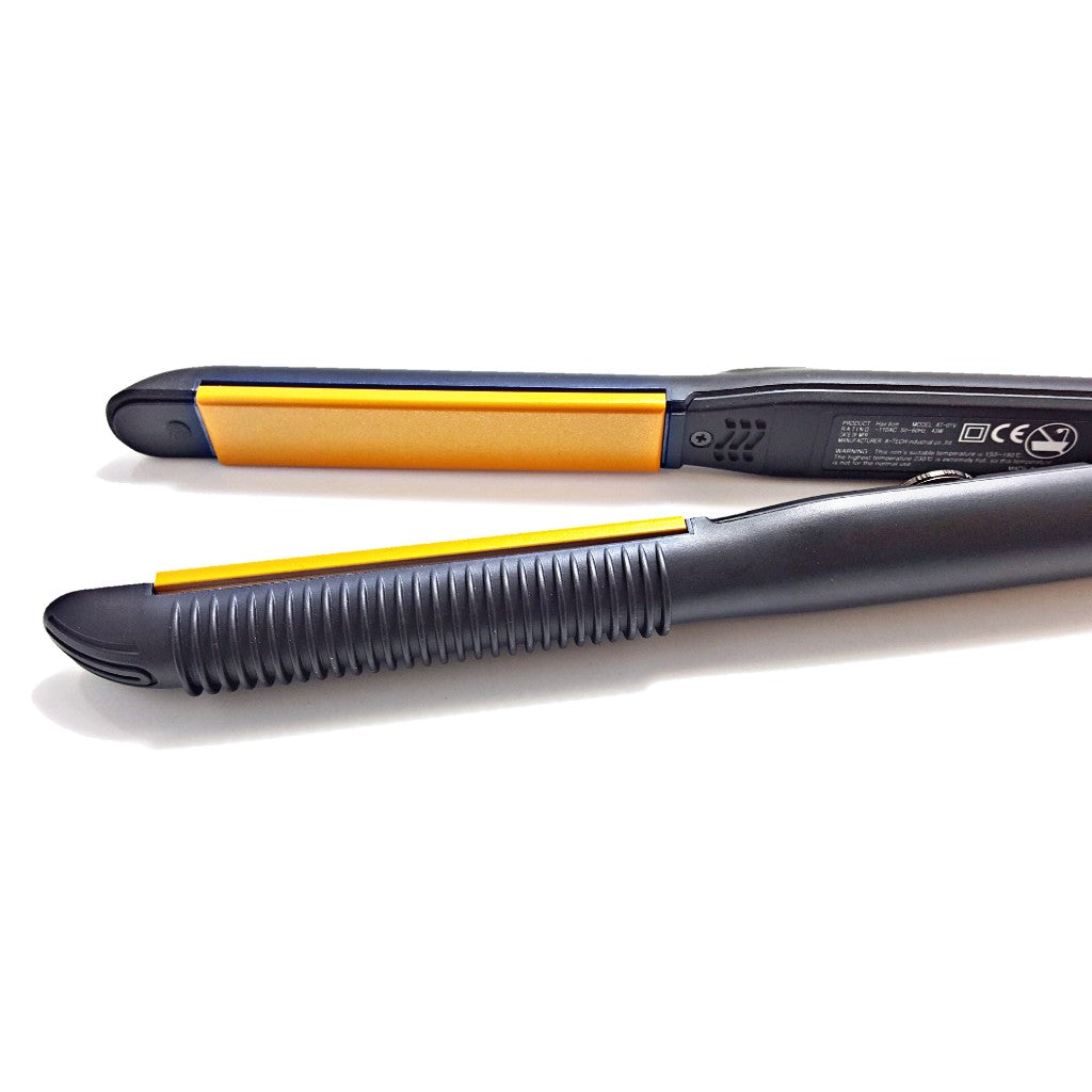 Black Pro 1" Infrared Ceramic Flattening Iron Hair Straightener with Adjustable Temperature