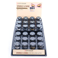 Thumbnail for CITY COLOR Sparkle & Shine Loose Glitter A Display Case Set 24 Pieces