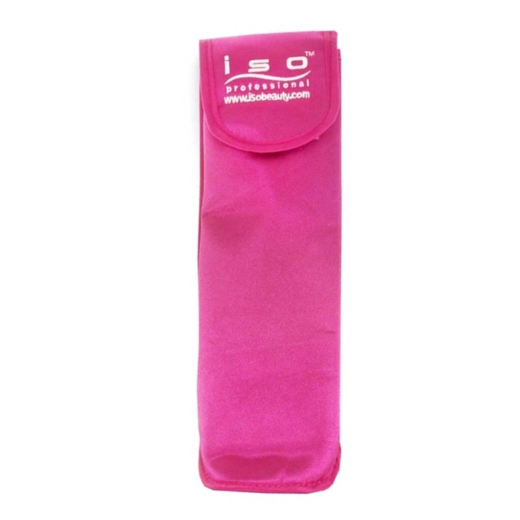 Straightener and Twister Travel Pouch Opens to Become a Thermal Protection Mat - Pink