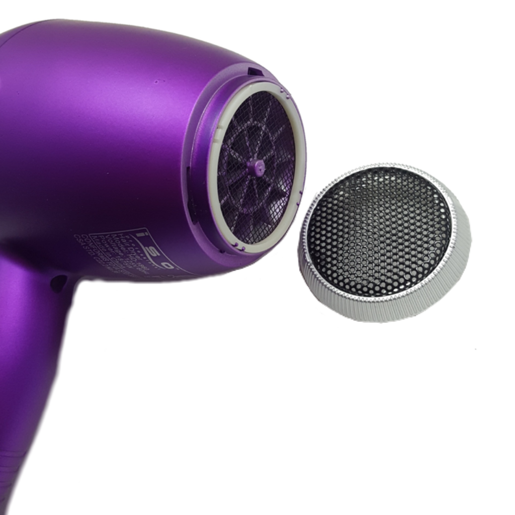 1875w Nano Ionic Hair Dryer with 12 Heat Cool Combo Settings Purple Metallic