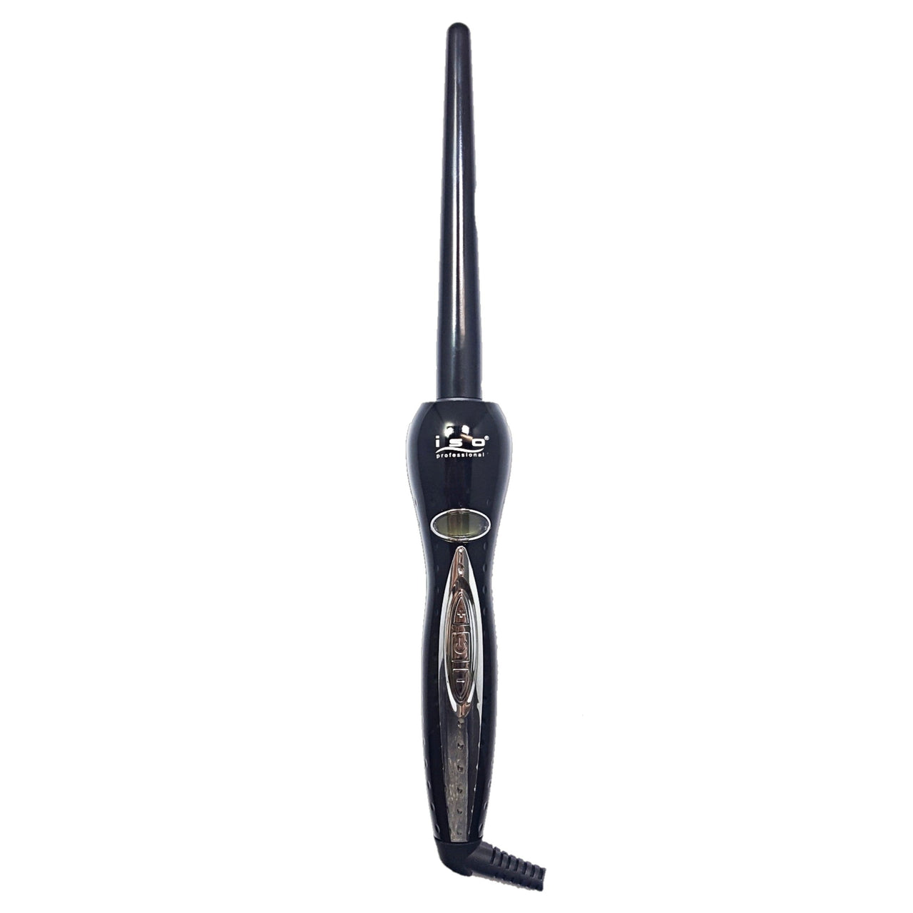 Digital 9-18mm Tourmaline Ceramic Curling Iron Clipless Hair Twister Black