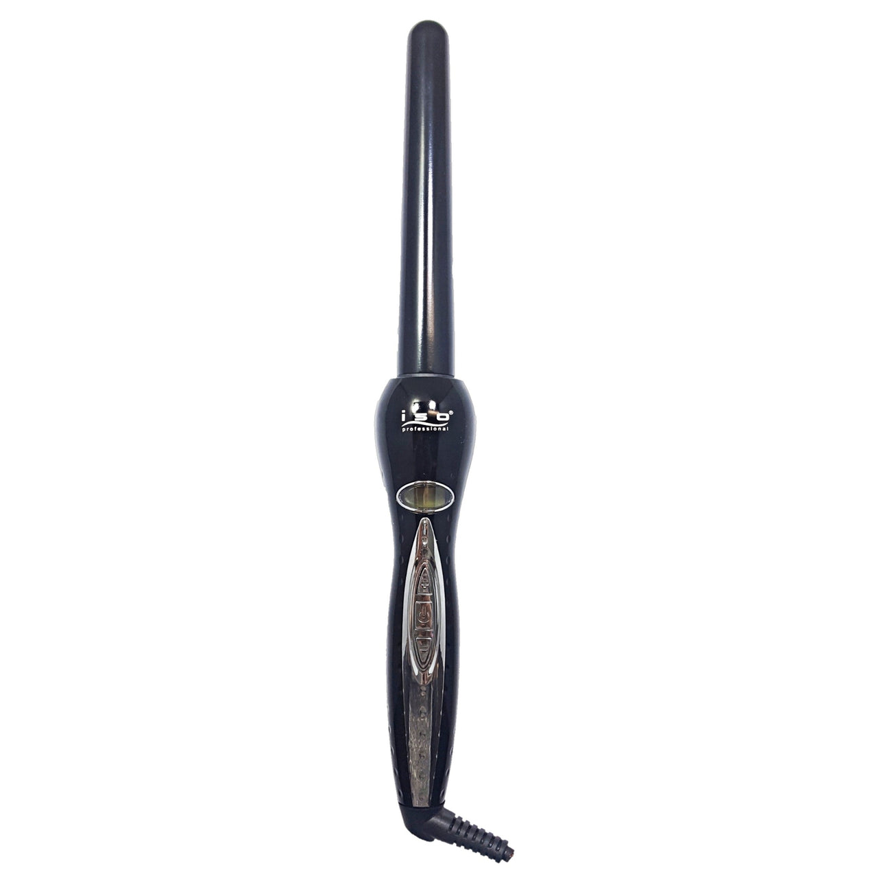 Digital 25-18mm Tourmaline Ceramic Curling Iron Clipless Hair Twister Black
