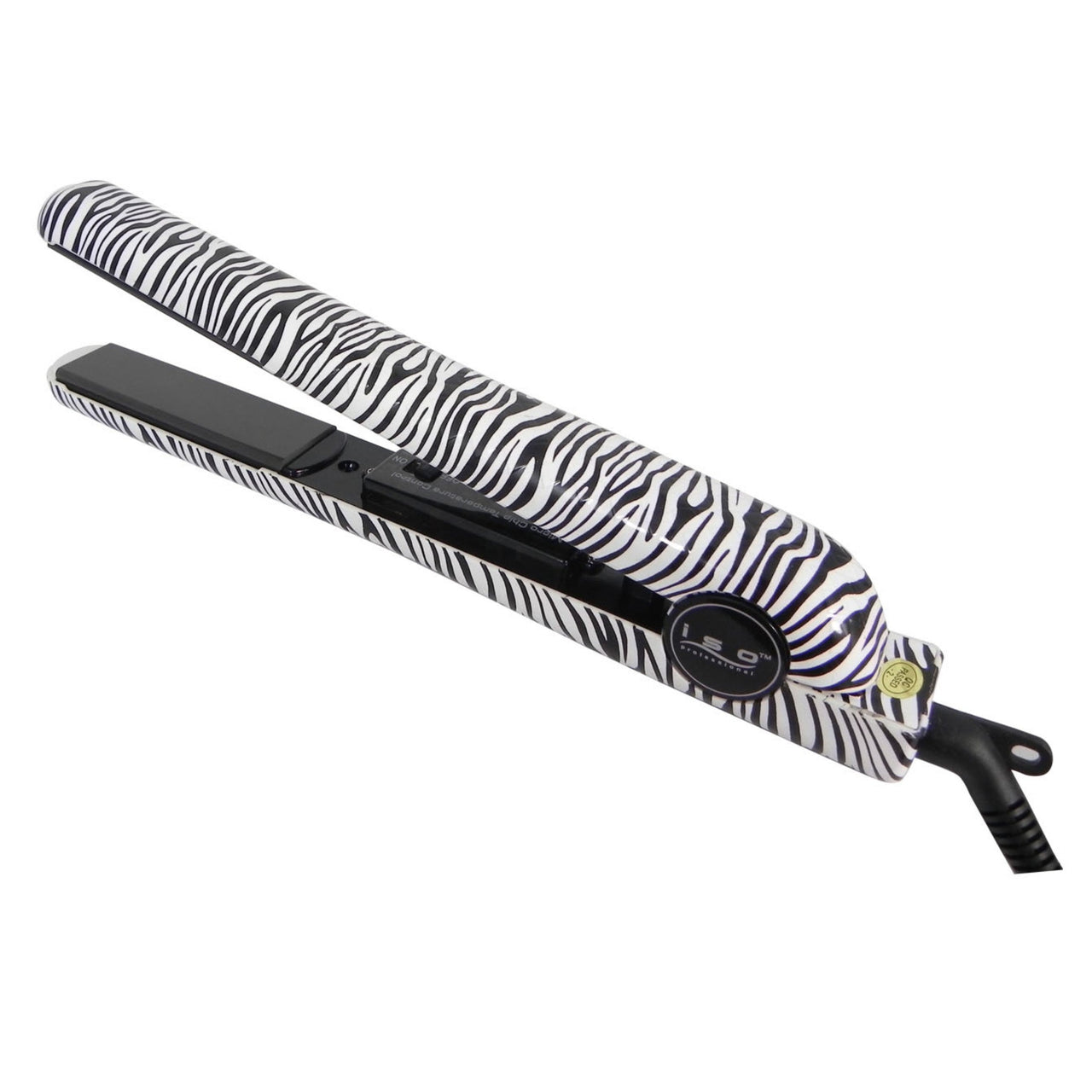 Limited Edition White Zebra 1.25" Ceramic Flat Iron Hair Straightener with Adjustable Temperature