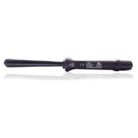 Thumbnail for 13-25mm Tapered Tourmaline Ceramic Curling Iron Clipless Hair Twister with Protective Glove Black