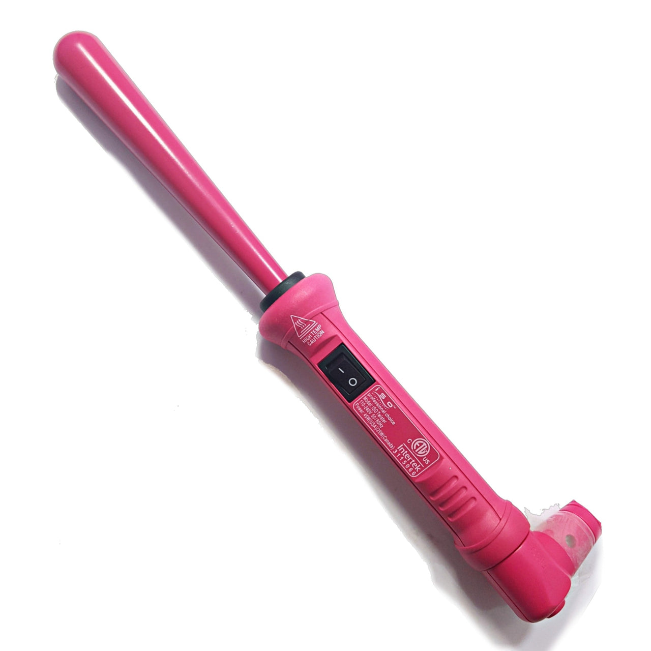 Tapered 13-25mm Tourmaline Ceramic Curling Iron Clipless Hair Twister Pink with Protective Glove
