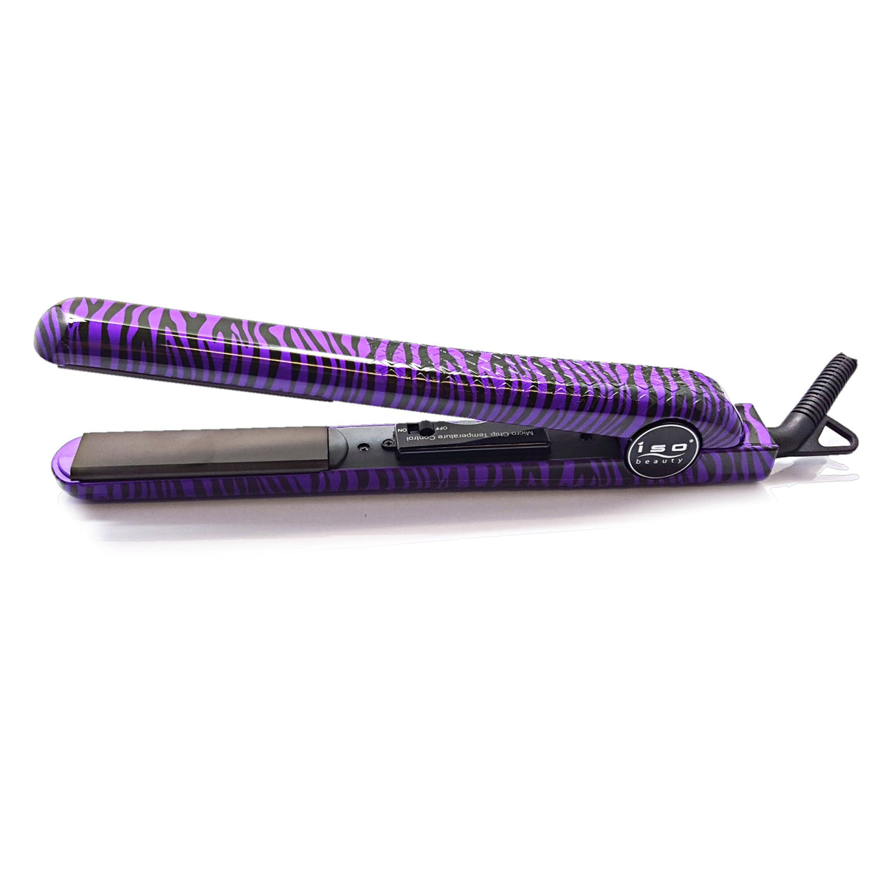 Limited Edition Purple Zebra 1.25" Ceramic Flat Iron Hair Straightener with Adjustable Temperature