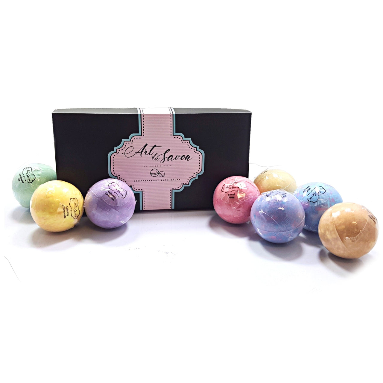 8pc Bath Bomb Luxury Gift Set Uplifting Fragrances Soothes Body and Mind Conditioning Skin with Shea Butter