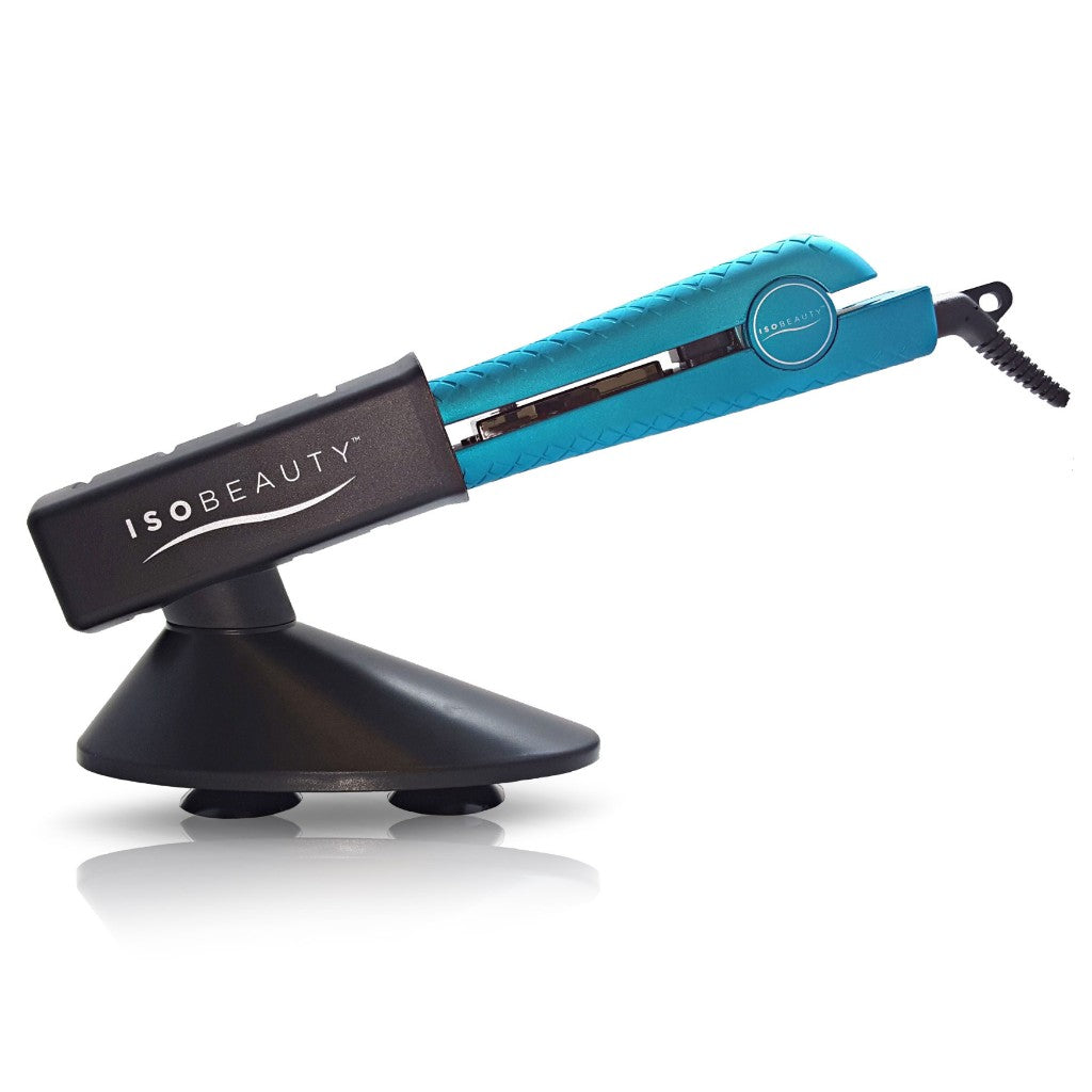 Black Hair Styling Iron Holder with High Heat Resistance and Suction Cups for a Hands Free Experience
