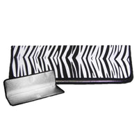 Thumbnail for Heat Protective Mat Soft Touch Felt Exterior Velcro Closure for Easy Travel - White Zebra