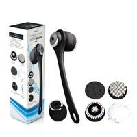 Thumbnail for Wireless Waterproof Cleansing and Exfoliating Body Brush Set with 3 Speed 4 Brush Heads Matte Black