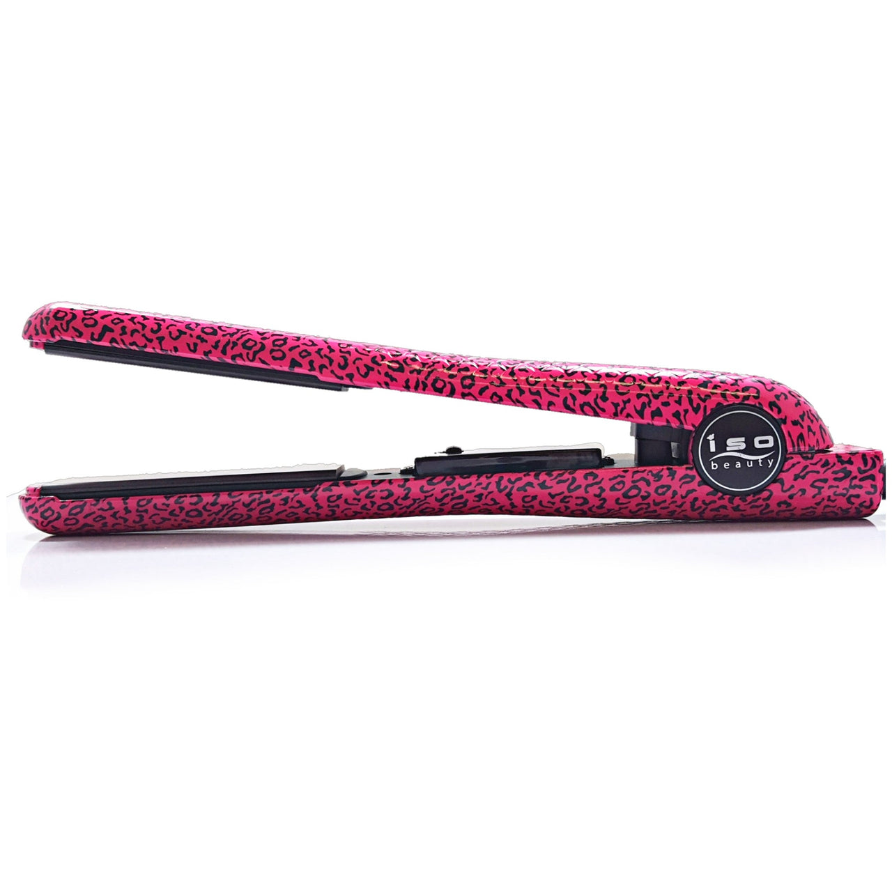 Limited Edition Pink Leopard 1.25" Ceramic Flat Iron Hair Straightener with Adjustable Temperature