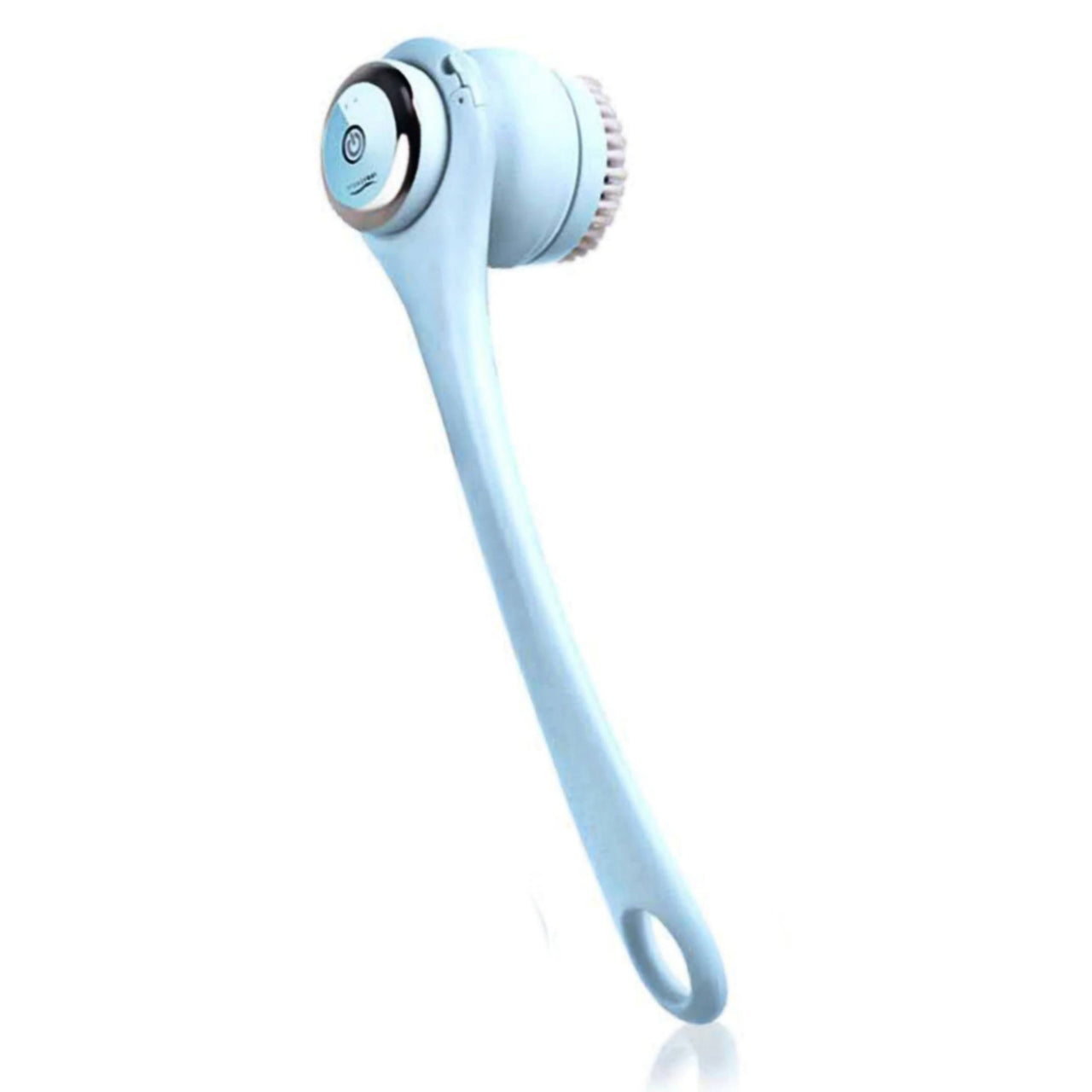 Wireless Waterproof Cleansing and Exfoliating Body Brush Set with 3 Speed 4 Brush Heads Light Blue