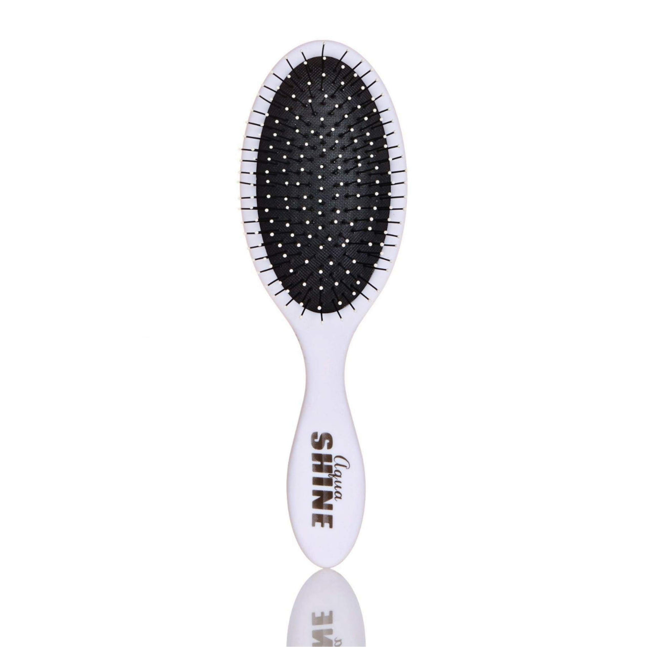 Wet Dry Brush Soft Flexible Bristles Detangles and Smooths with Ease - White