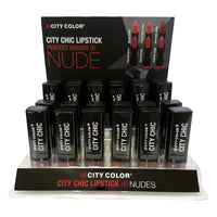 Thumbnail for CITY COLOR City Chic Lipstick Nudes DISPLAY CASE 24 Pieces - L0008D