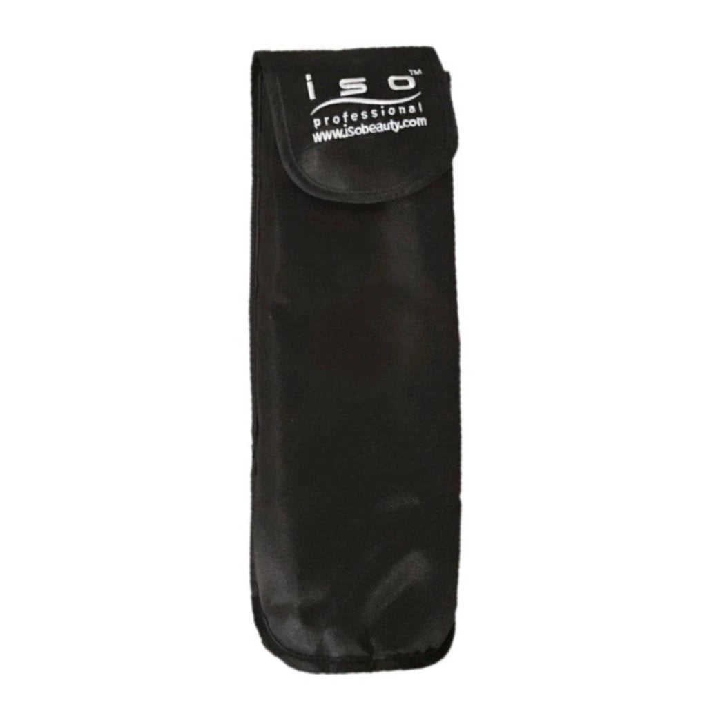 Straightener and Twister Travel Pouch Opens to Become a Thermal Protection Mat - Black
